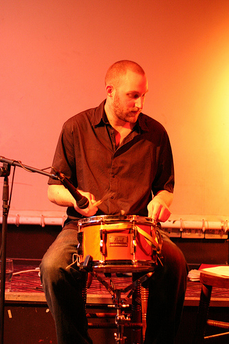 John drumming.