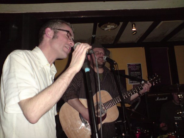 Rob, Kev, John, performing at Mental Lentil