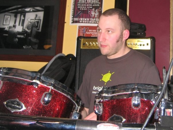 John at the drumkit